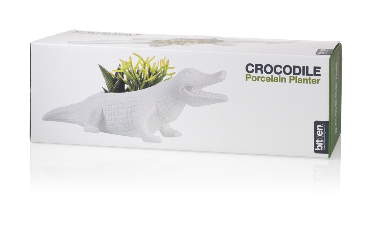 Vaso de flores de crocodilo