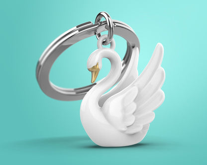 Swan key ring