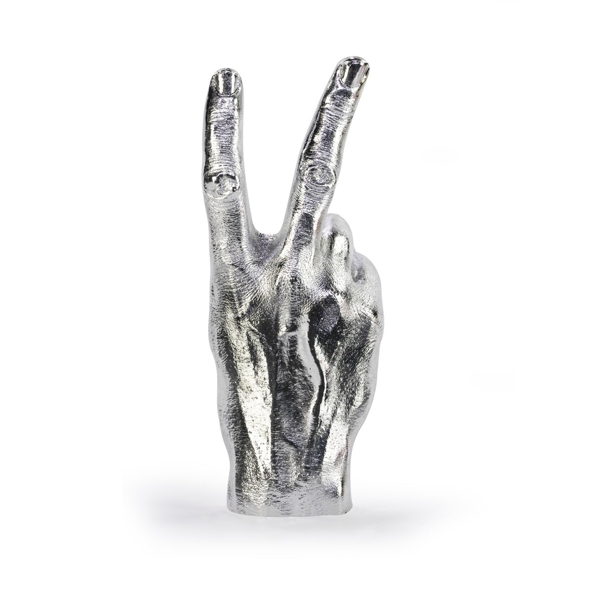 Hand Peace Sculpture - Silver