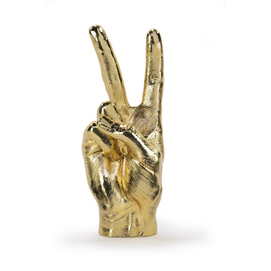 Hand Peace Sculpture - Gold