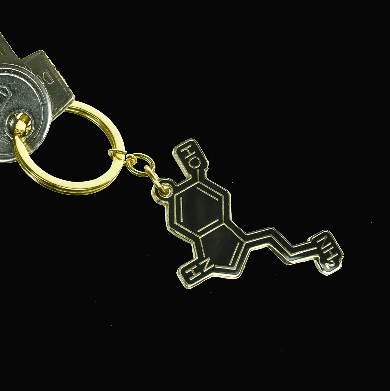 Serotonin Molecule Keychain
