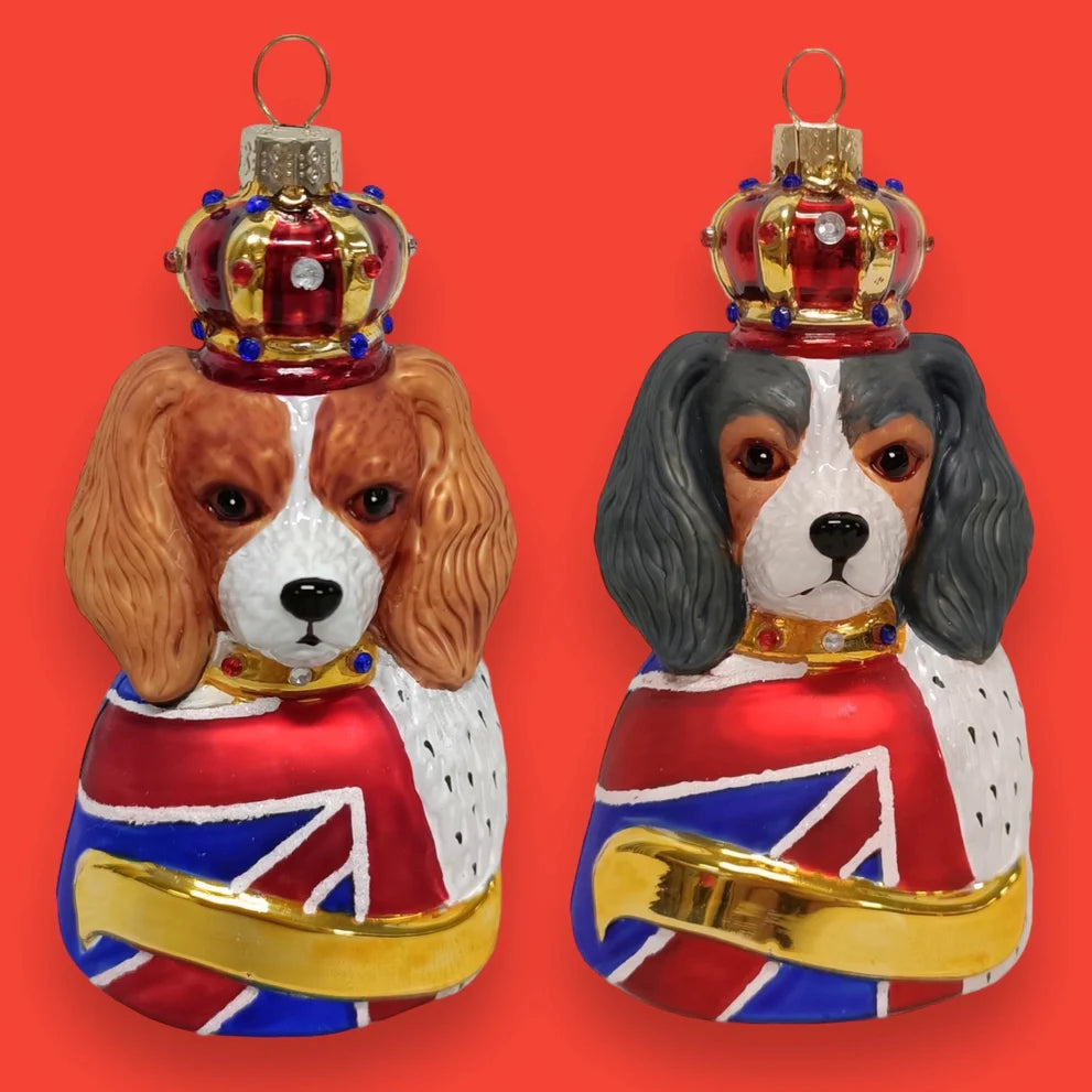 God Save the King Charles Spaniel Christmas Bauble