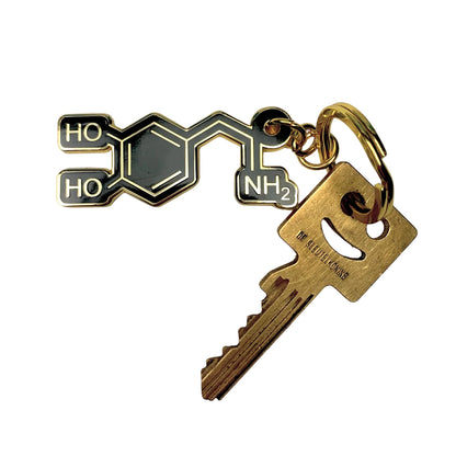 Dopamine Molecule Keychain