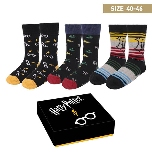 Pack 3 Pares de Calcetines Harry Potter - Crestas 