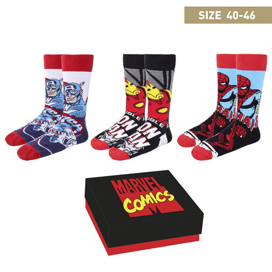 Pack 3 Pares de Calcetines Marvel - Vengadores 