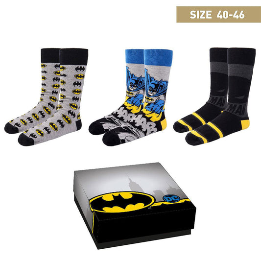 Pack 3 Pares de Calcetines DC Comics - Batman