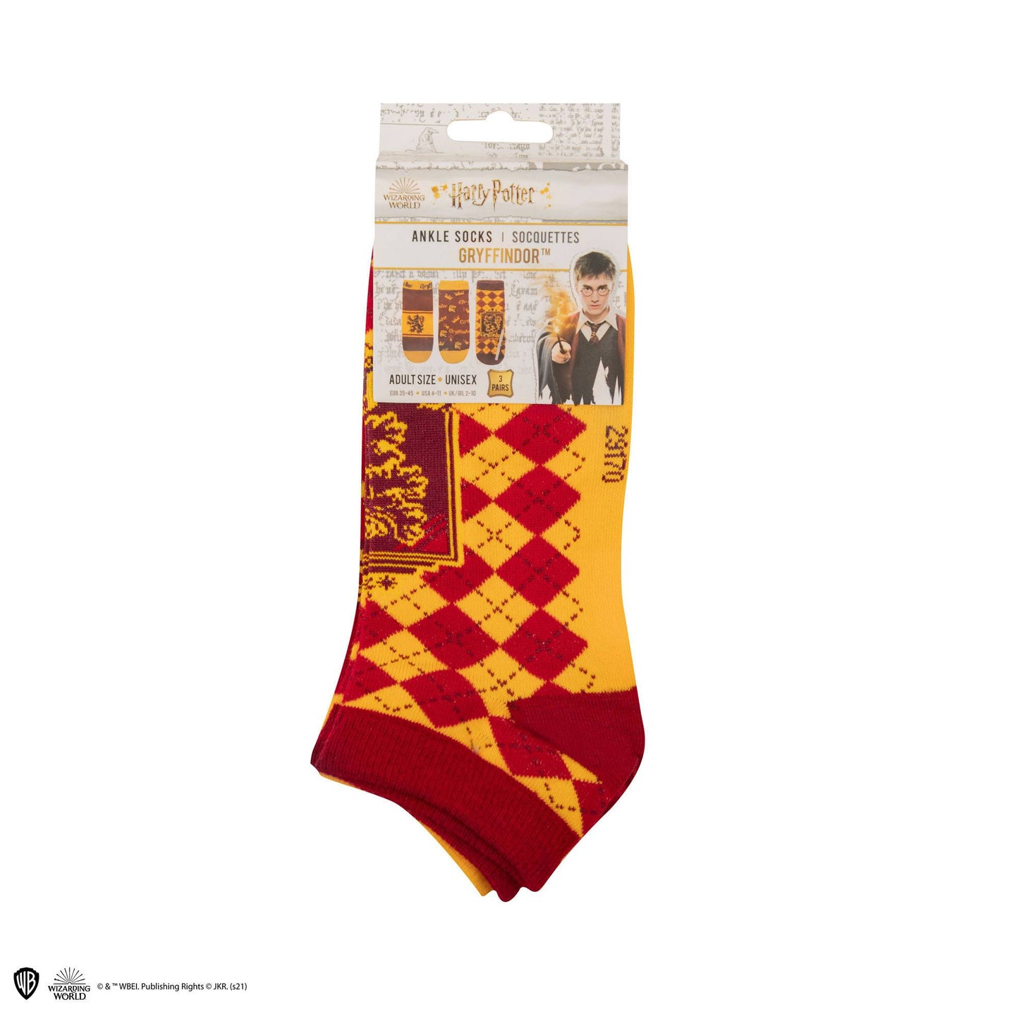 Pack de 3 pares de calcetines Gryffindor 