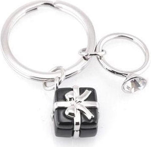 Black Engagement Keyring