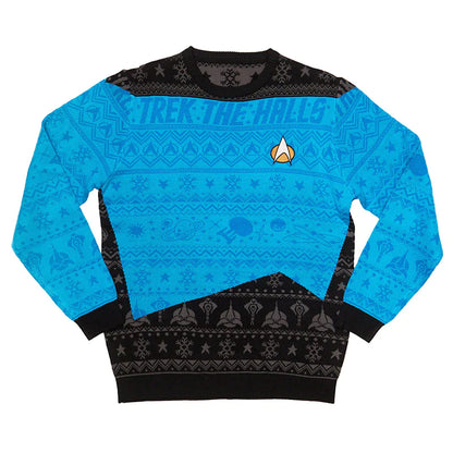 Pull de Noël Star Trek Bleu Numskull | Pull moche Halloween Funko