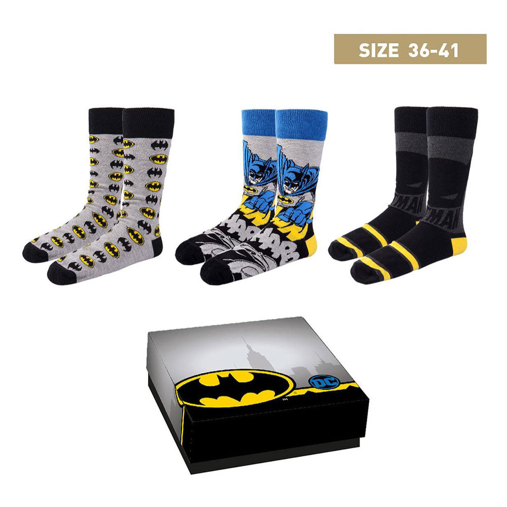 Pack 3 Pares de Calcetines DC Comics - Batman