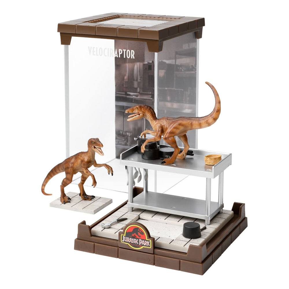 Diorama del Parque Jurásico - Velociraptor 